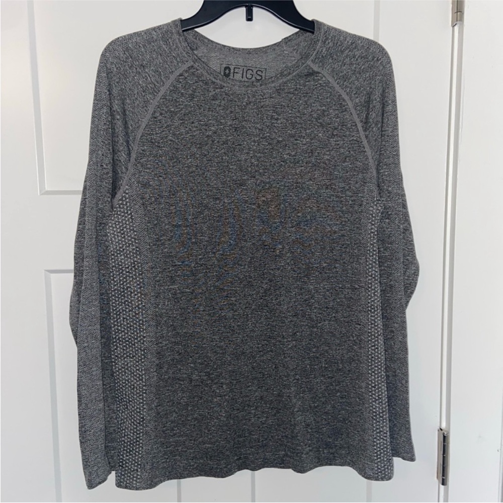 Figs Salta Seamless Long Sleeve Underscrub Gray Size small